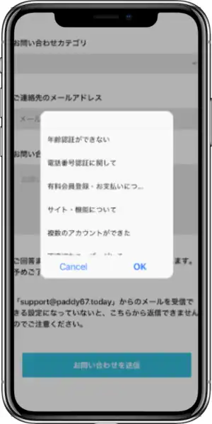 パディ67で登録できず年齢確認が認証されない場合