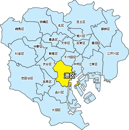 港区の地図