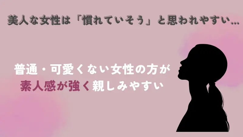 ブスで可愛くなくても素人感が強くて疑似恋愛をしやすいから