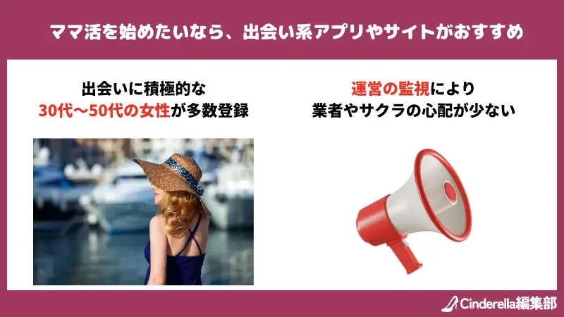 ママ活を始めたいなら、出会い系アプリ・サイトがおすすめ